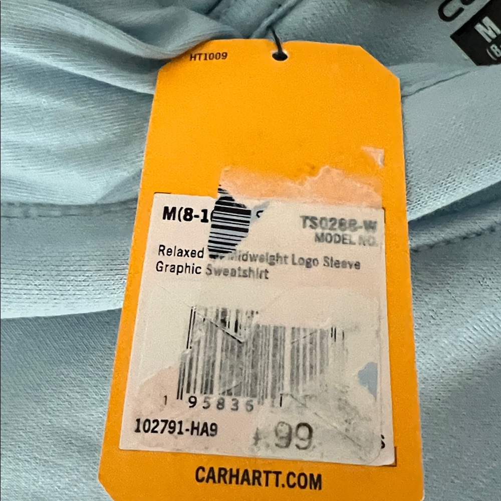 Carhartt TS0288-W Women's Relaxed Fit Midweight Logo Sleeve Graphic Sweatshirt - Picture 4 of 8